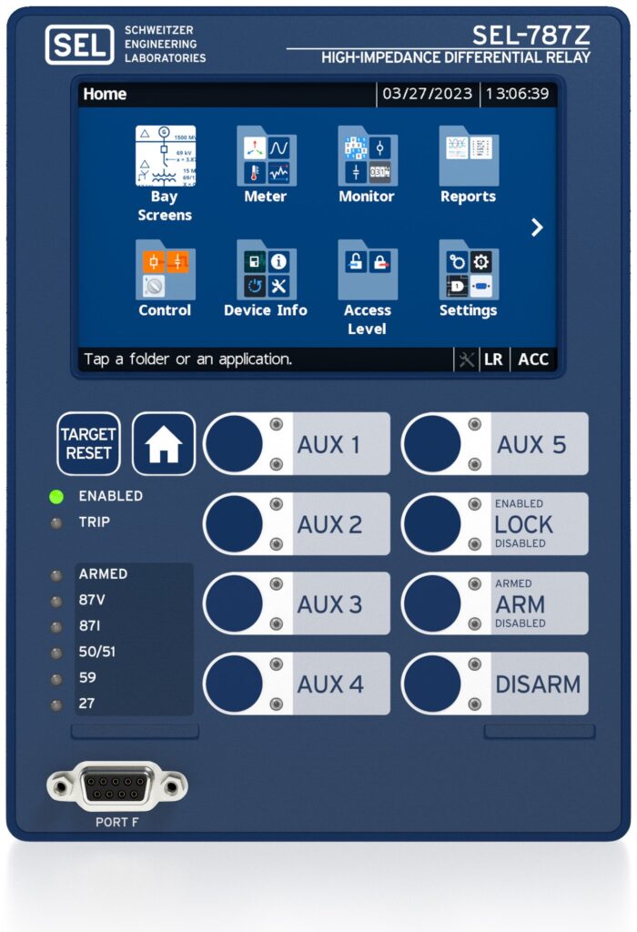 SEL-787Z Front - Touchscreen